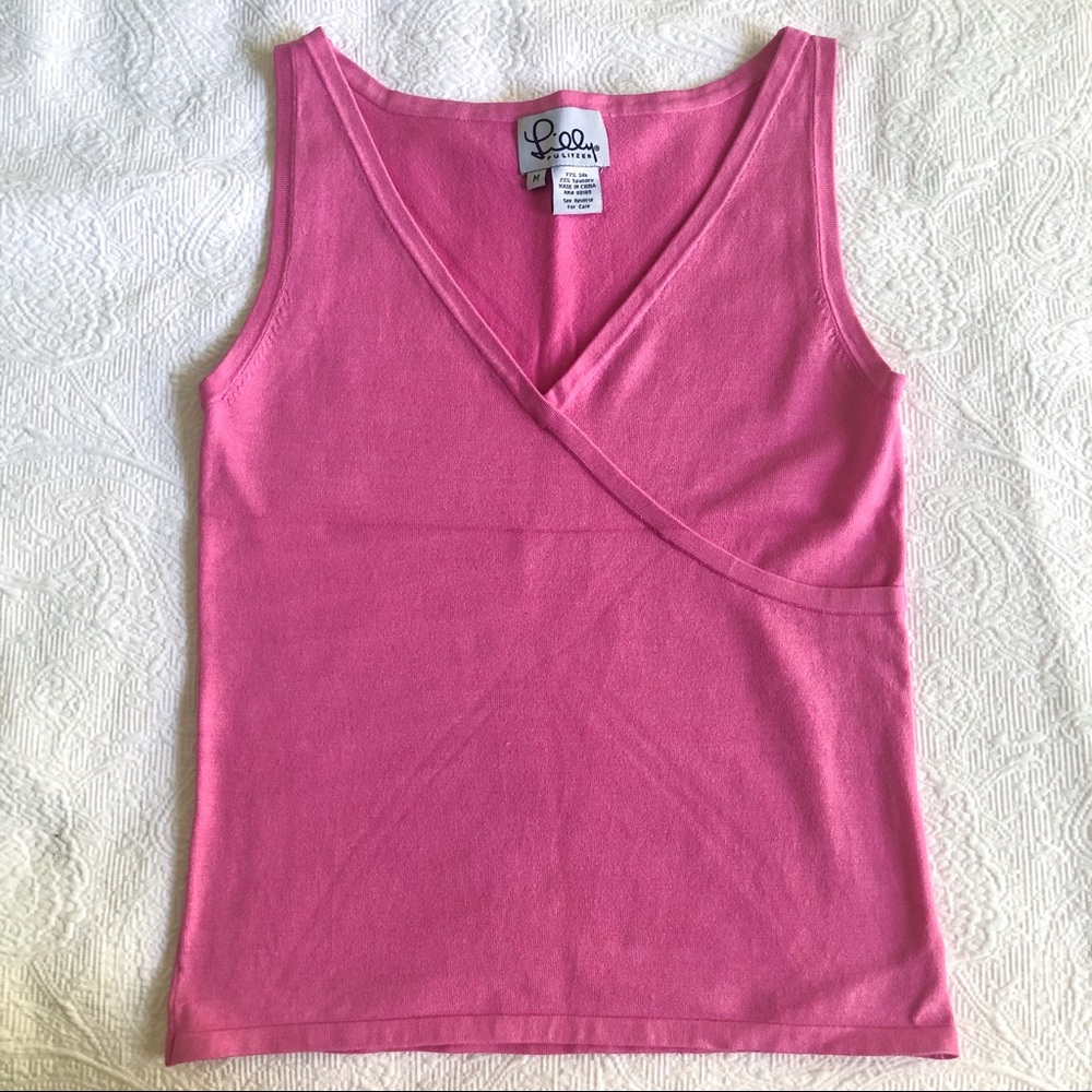 ❌SOLD❌ Lilly Pulitzer Stretchy Silk V-Neck Top